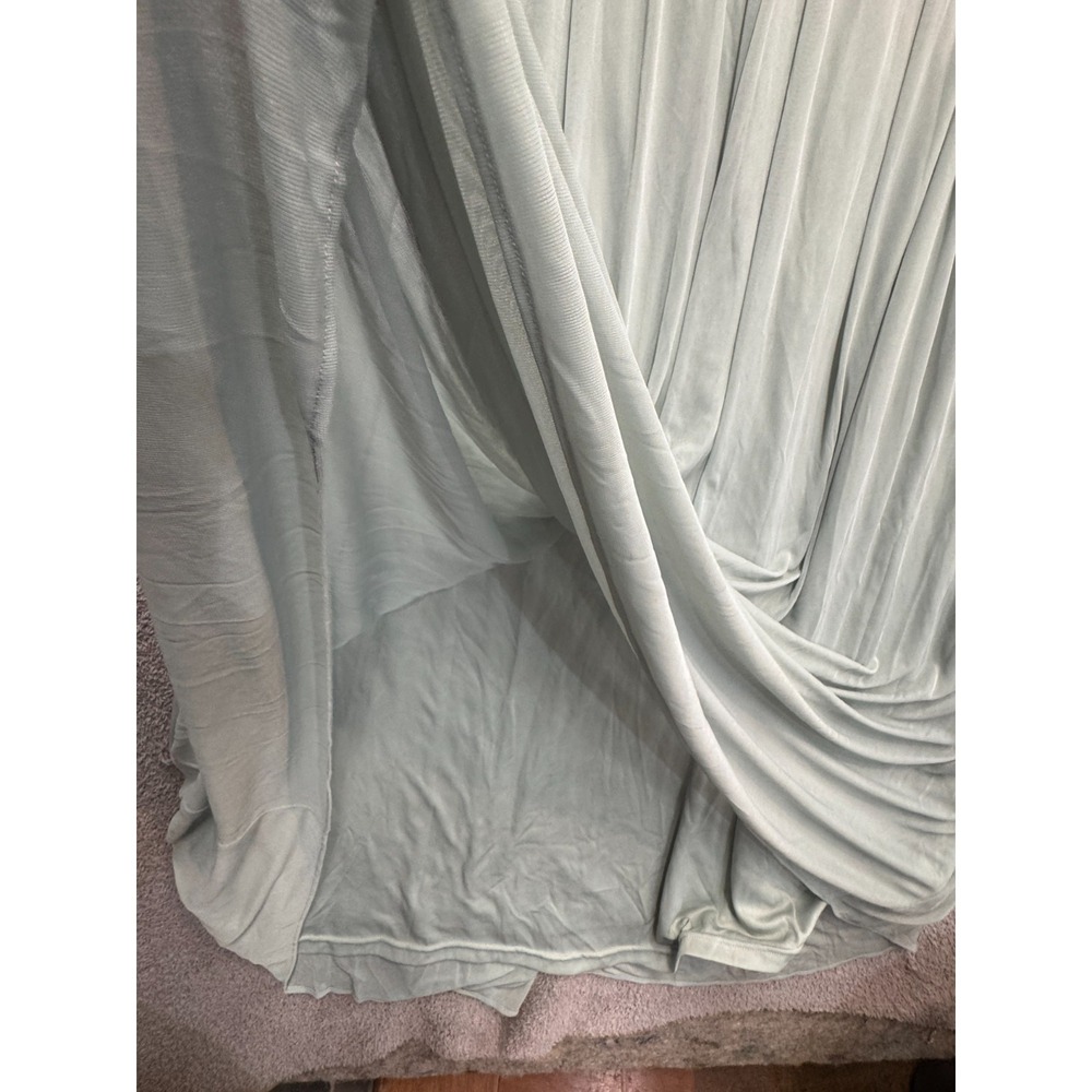 Birdy Grey Sage Green Pleated Bridesmaid Maxi Dress L NWT Romantic Fairy - Picture 8 of 16